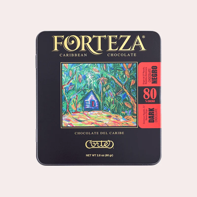 Chocolate Negro 80% Cacao, Origen San Francisco Macoris, República Dominicana - 80% Cacao Dark Chocolate, San Francisco Macoris Dominican Republic Origin